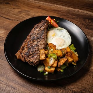 Evan's NY Steak and Eggs
